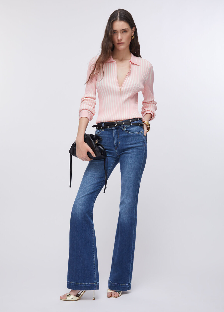 jeans bootcut a vita alta
