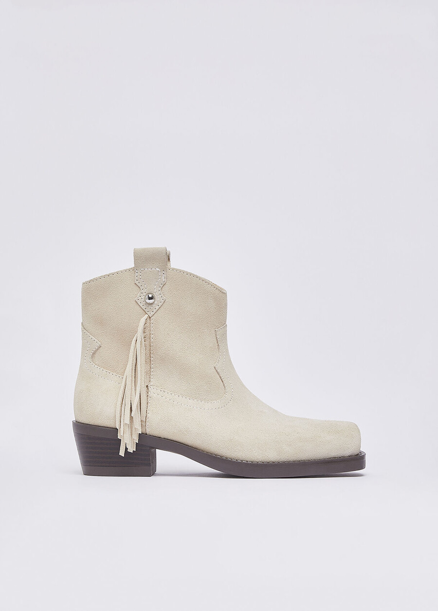stivaletti da cowboy in pelle scamosciata
