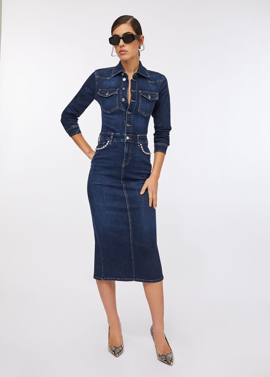 abito camicia in denim
