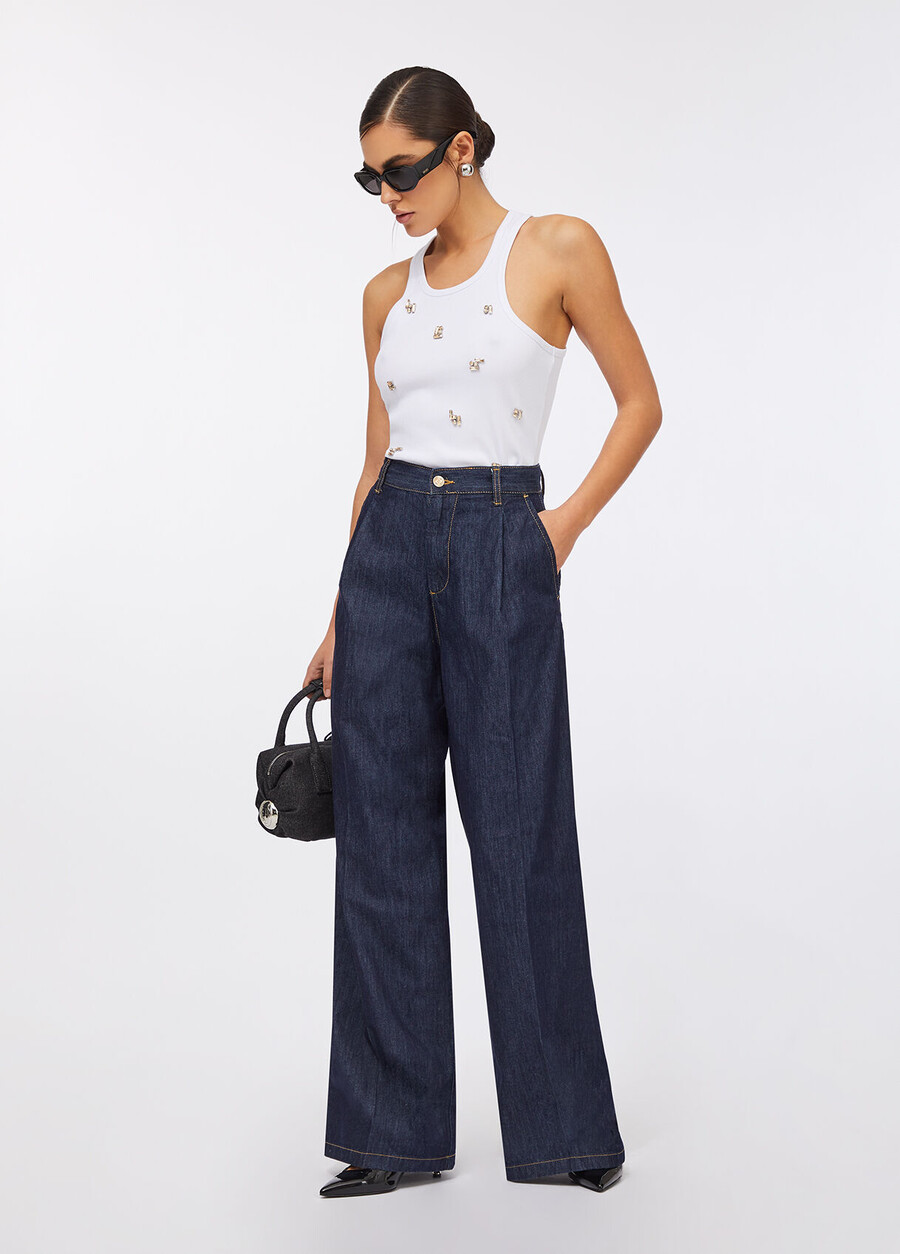 jeans svasati in stile chino