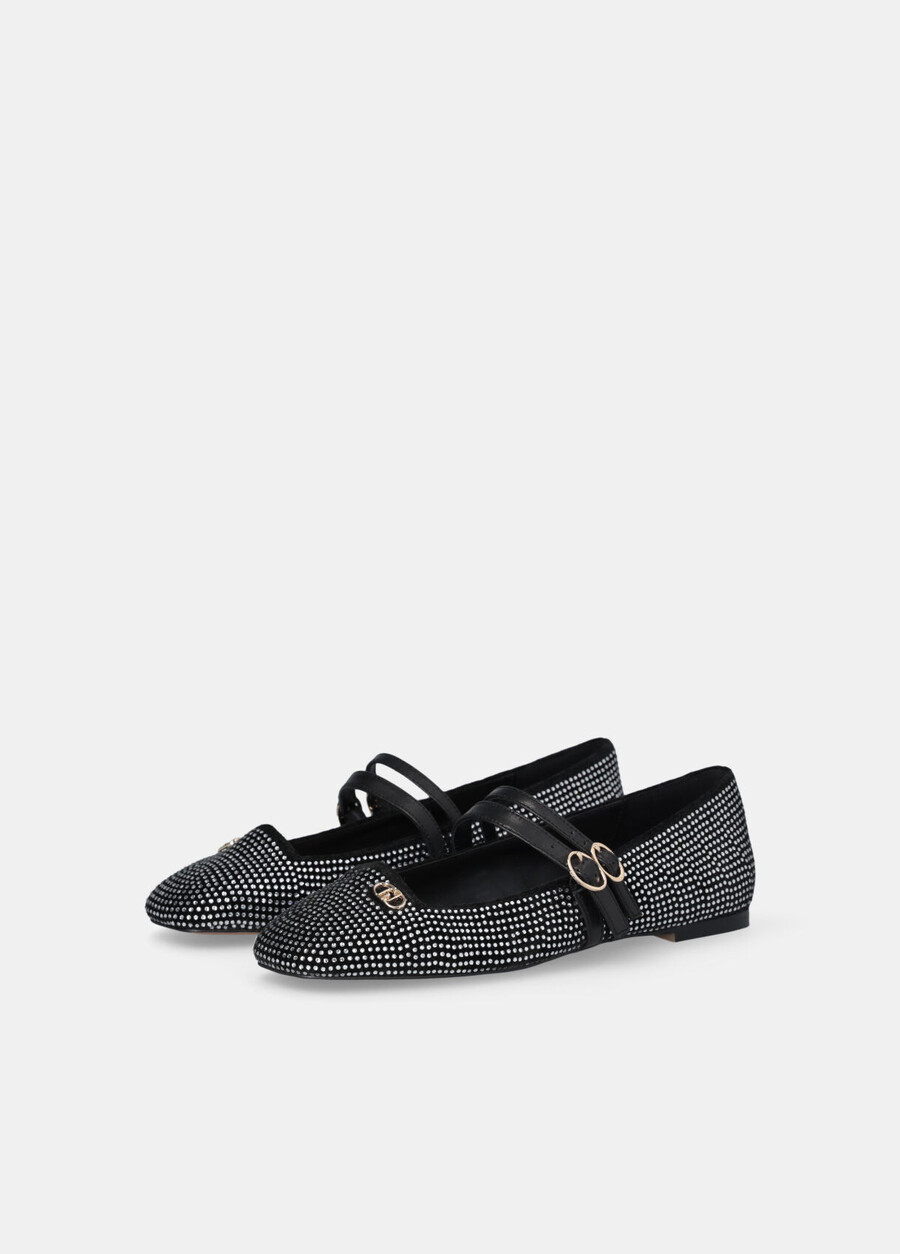 ballerine con strass all-over