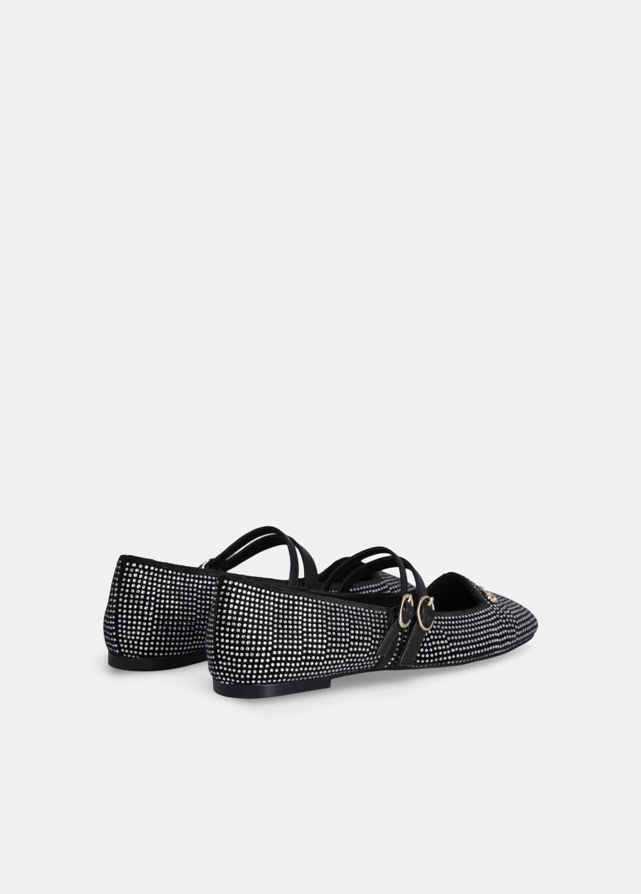 ballerine con strass all-over