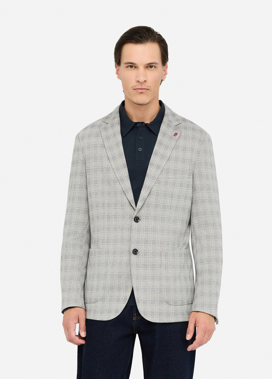 blazer in jersey a quadri