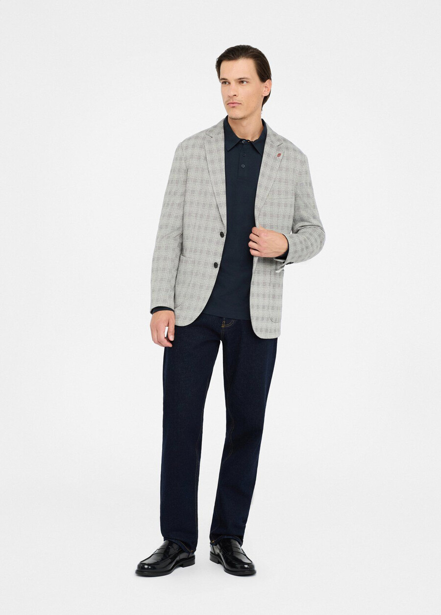 blazer in jersey a quadri