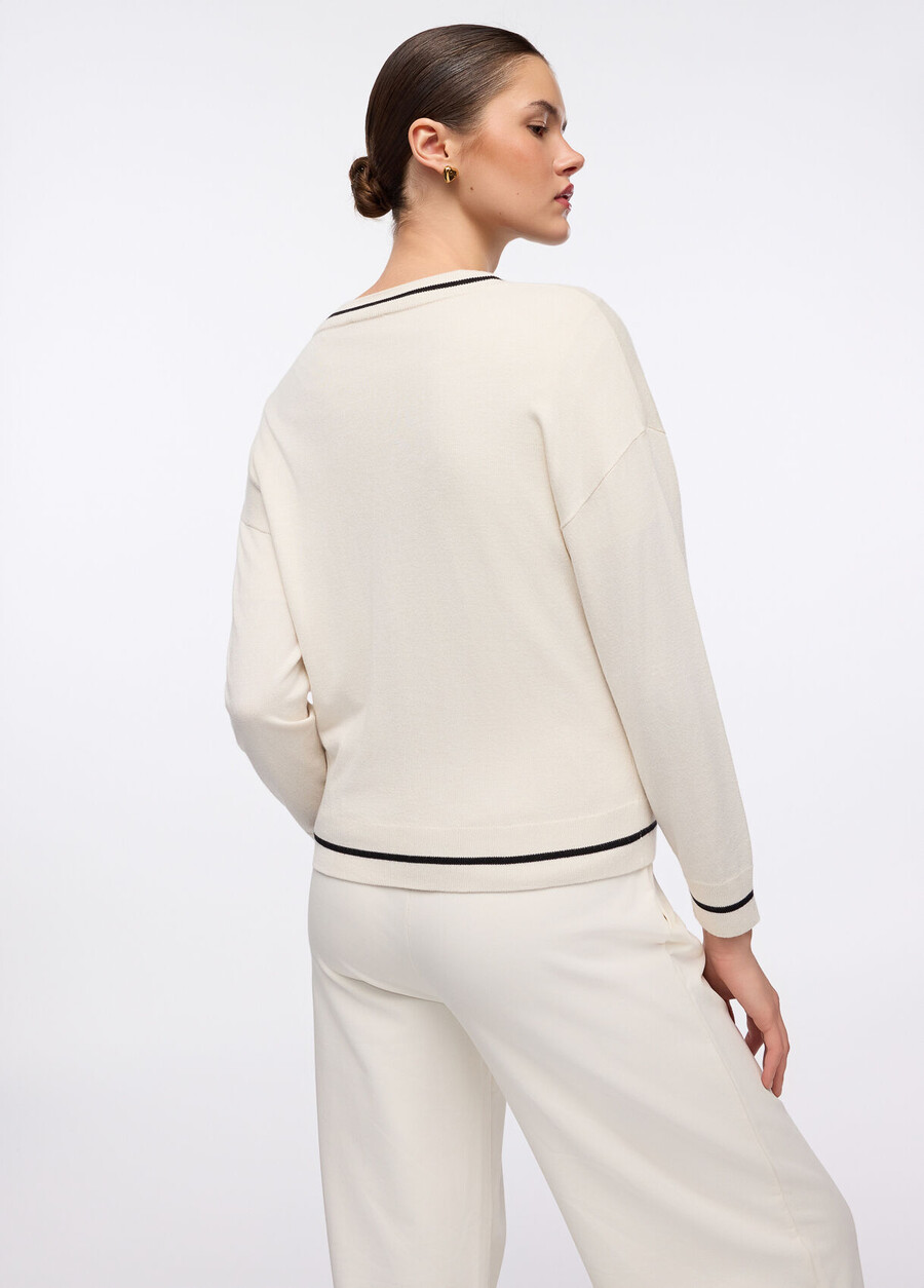 cardigan con cerniera e strass