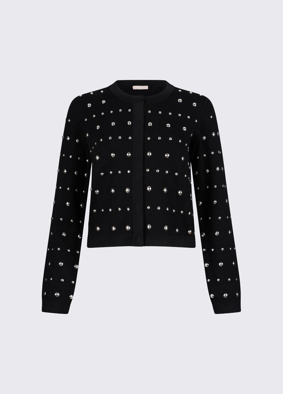 cardigan con borchie
