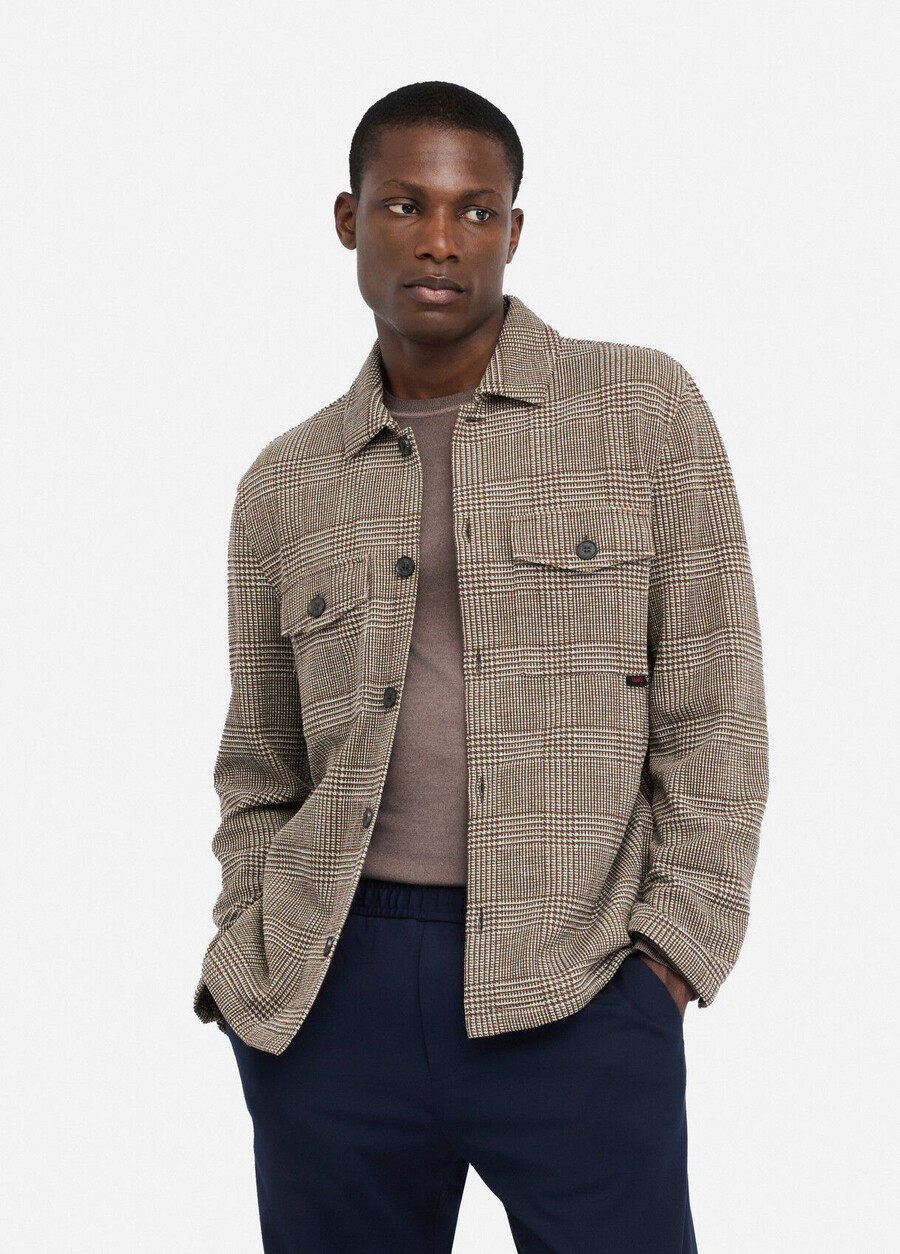 camicia a quadri glen in cotone