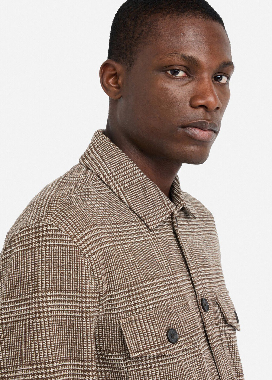 camicia a quadri glen in cotone