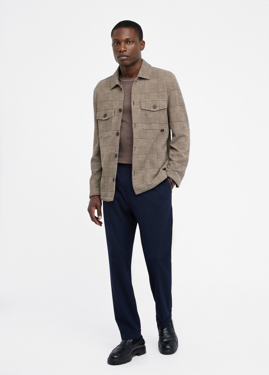 camicia a quadri glen in cotone