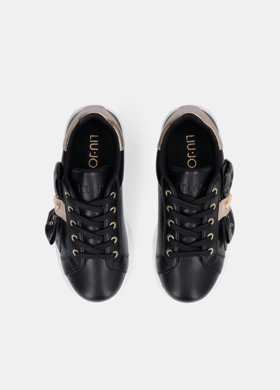 sneakers con maxi fiocco