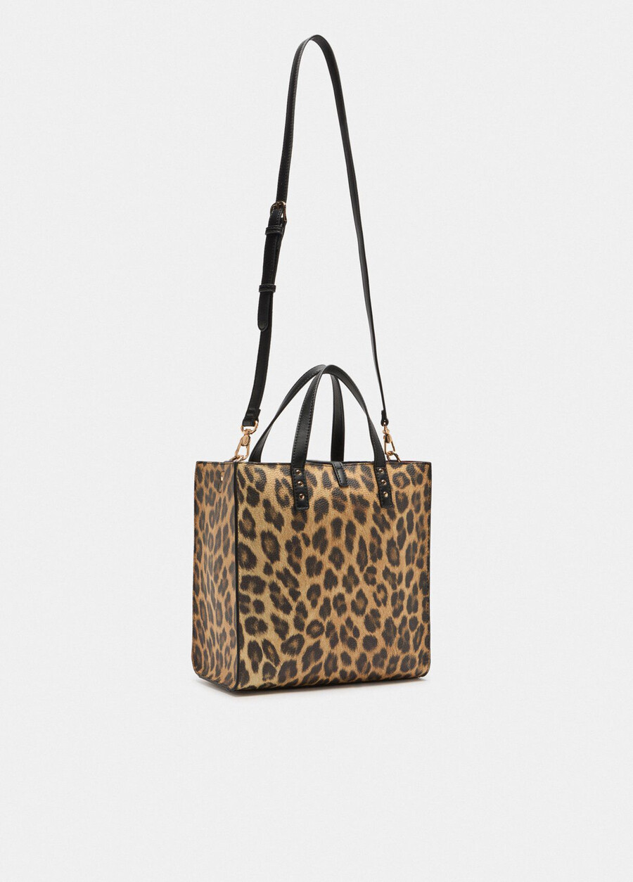 piccola borsa con stampa animalier