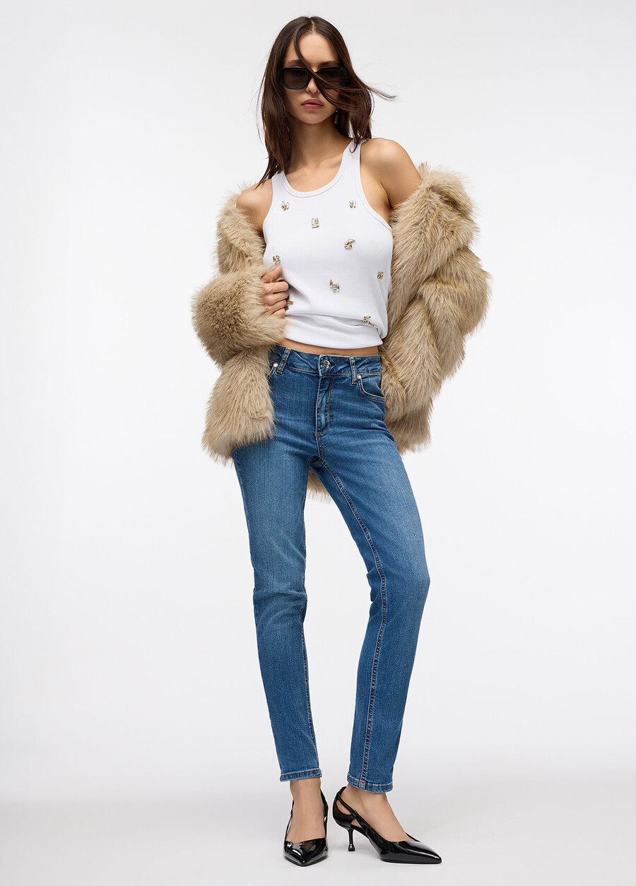 jeans skinny a vita alta