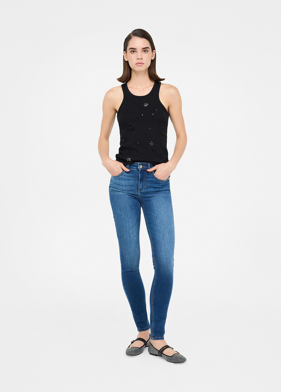 jeans skinny a vita alta
