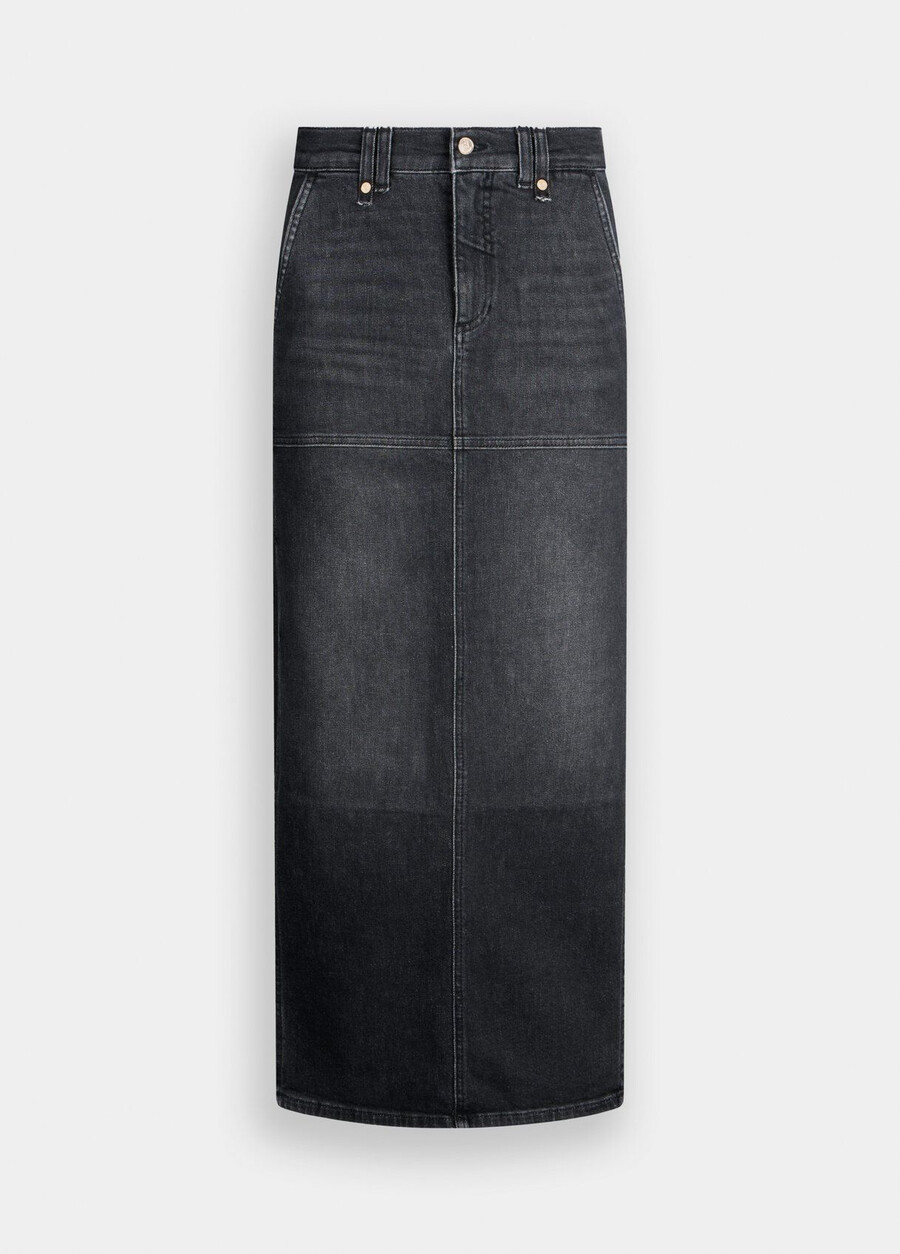 gonna in denim con spacchi