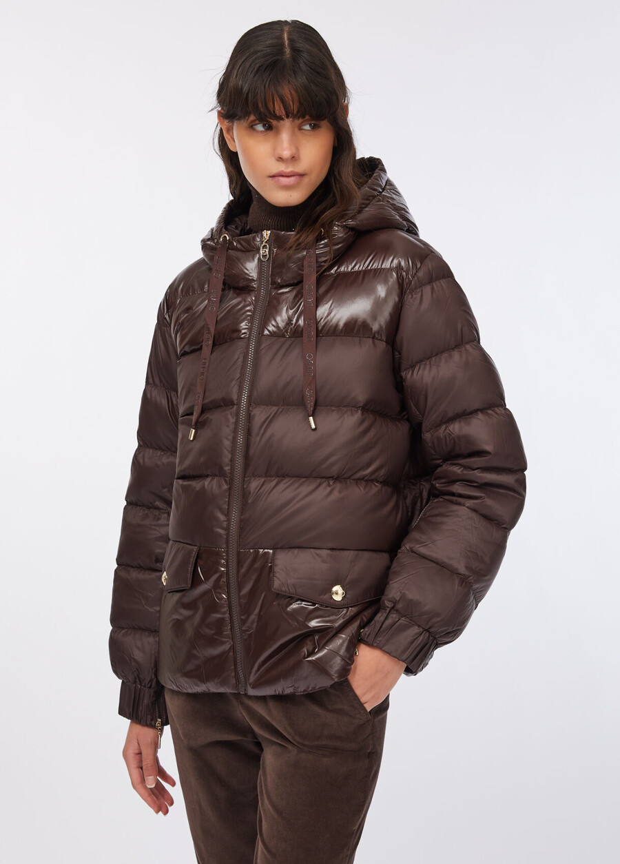 giacca in nylon trapuntato