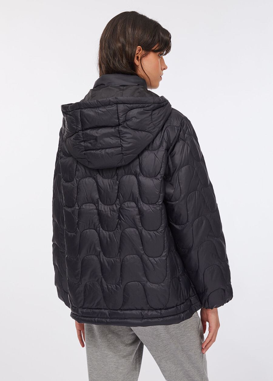 cappotto corto in nylon trapuntato