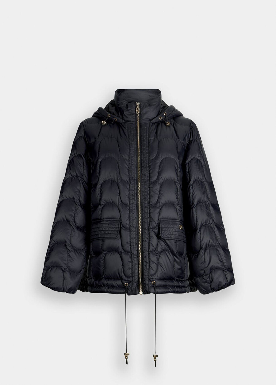 cappotto corto in nylon trapuntato