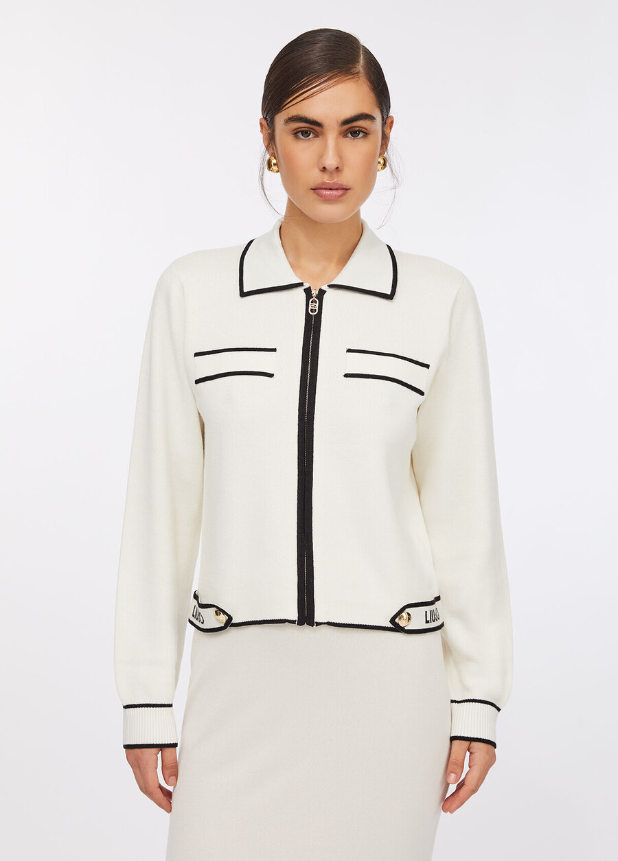 cardigan con cerniera