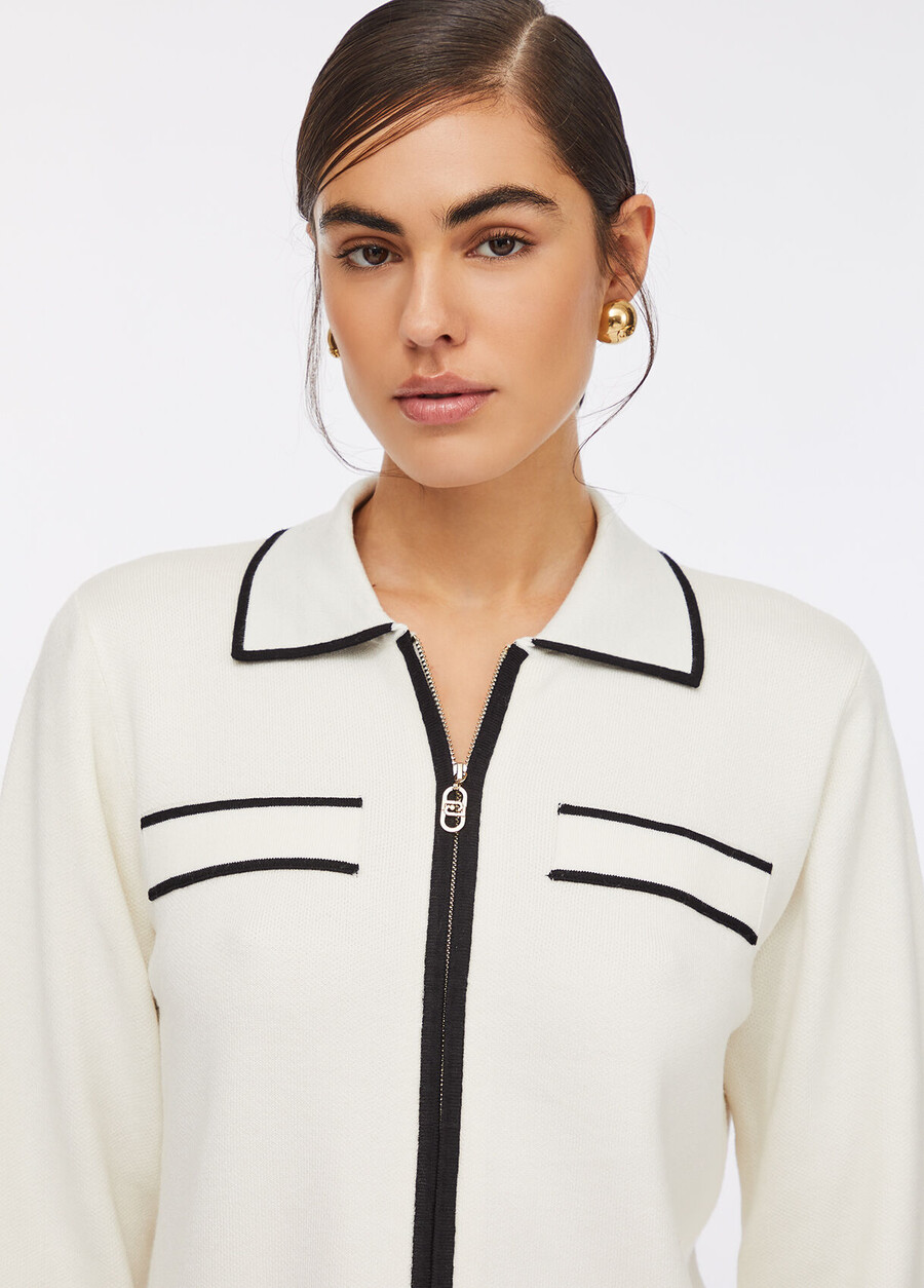 cardigan con cerniera
