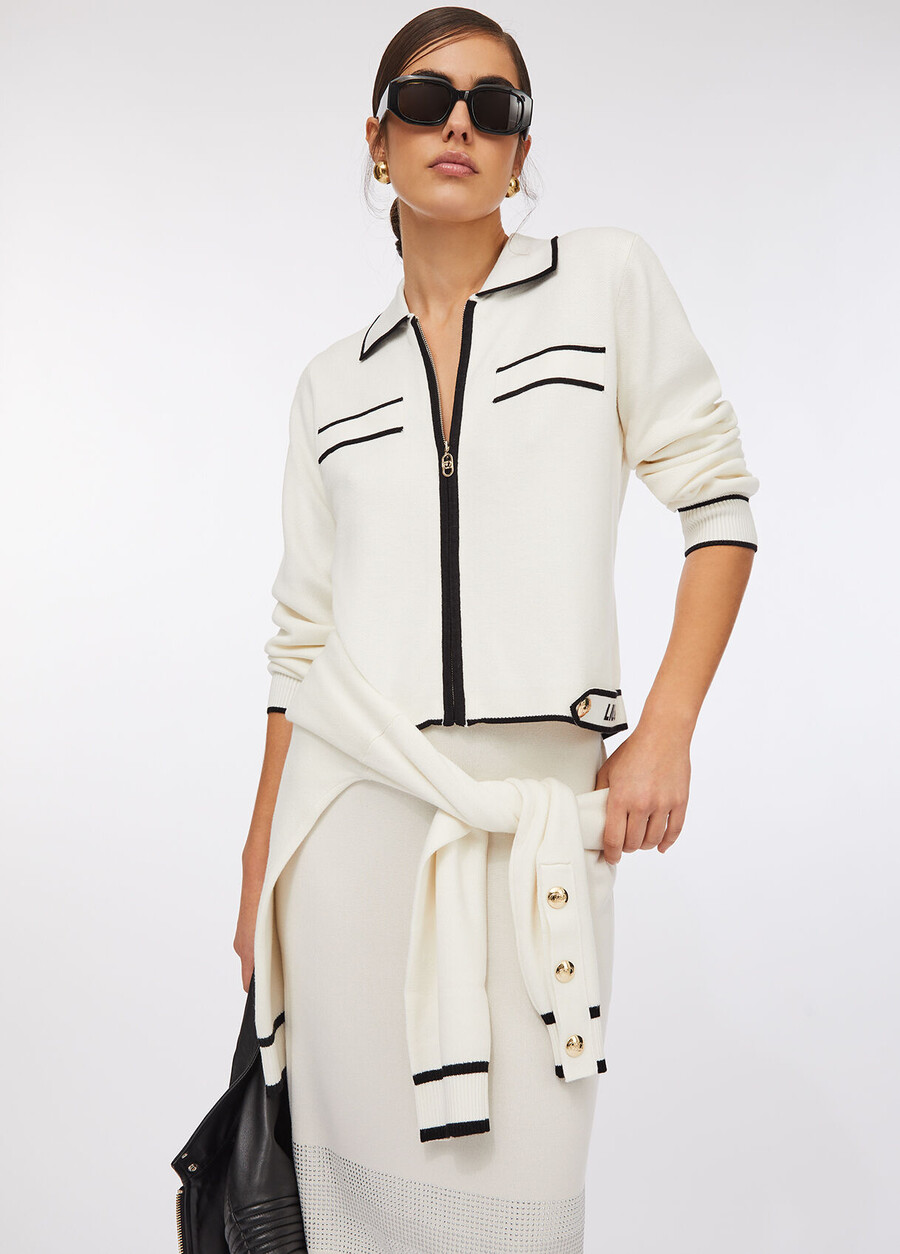 cardigan con cerniera