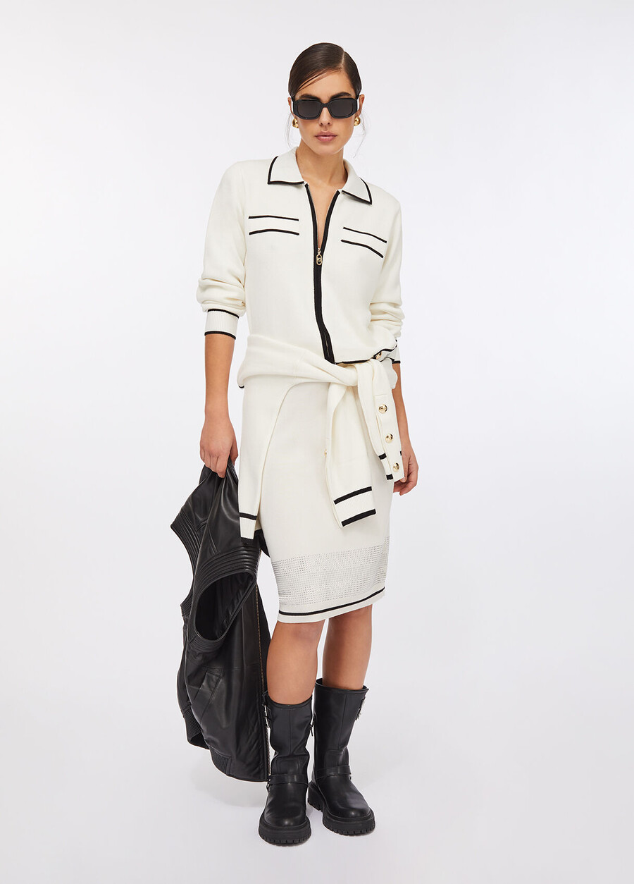 cardigan con cerniera