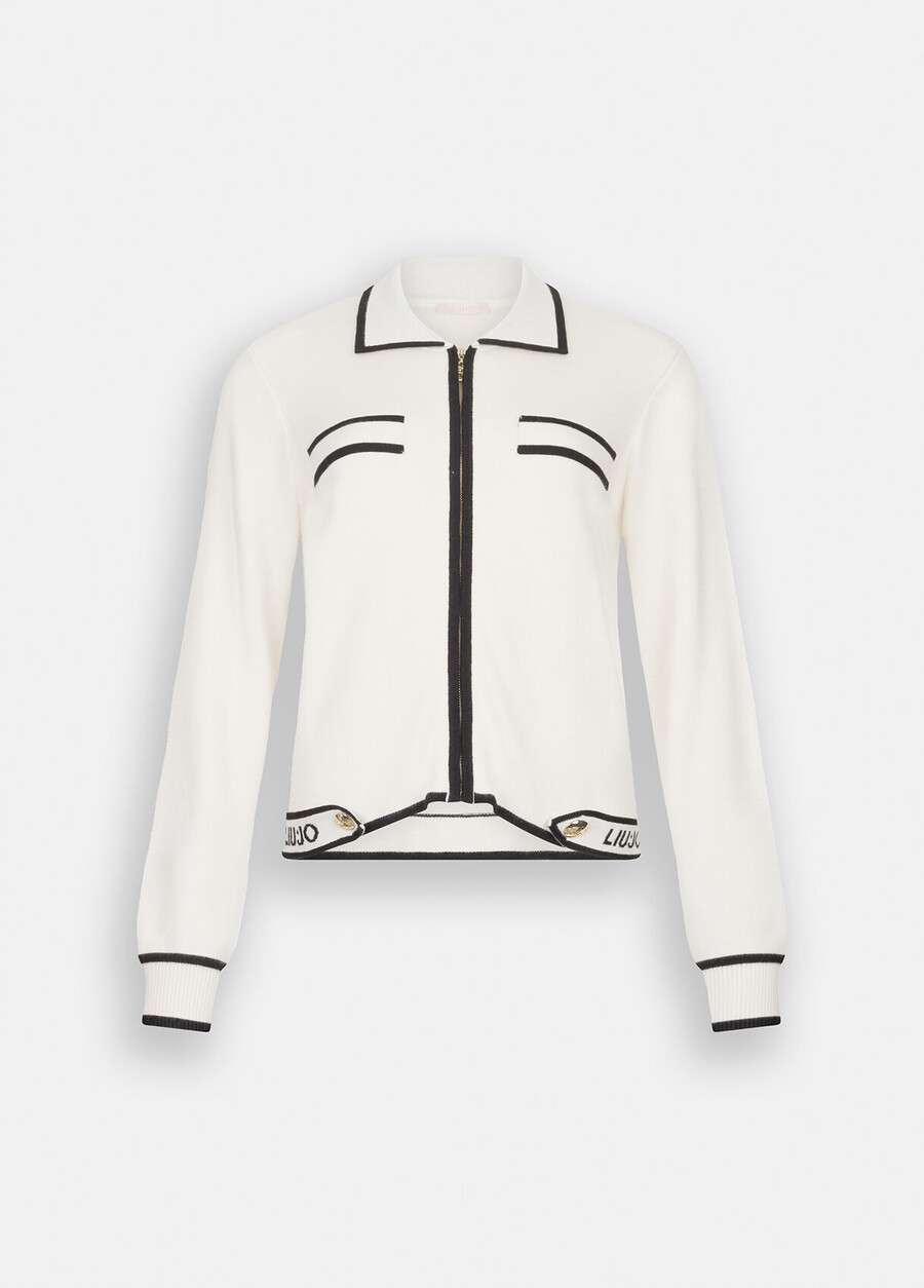 cardigan con cerniera