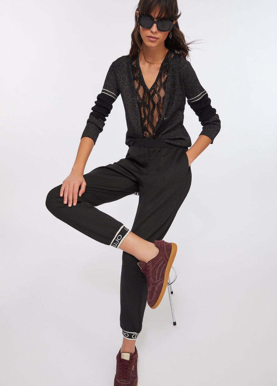 pantaloni da jogging lurex