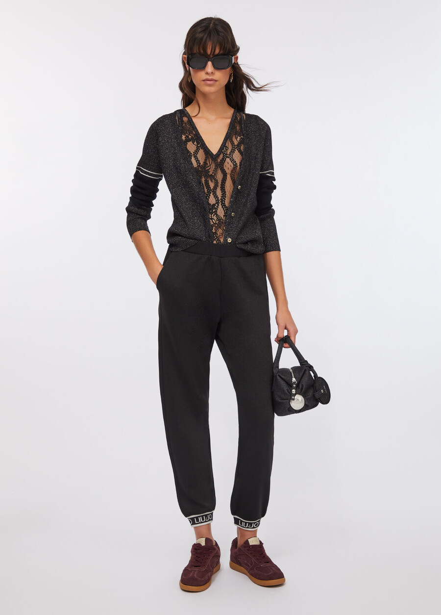 pantaloni da jogging lurex