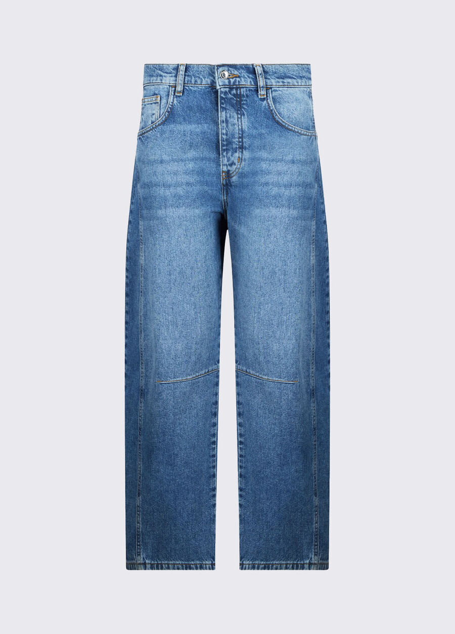 jeans a palloncino a vita bassa