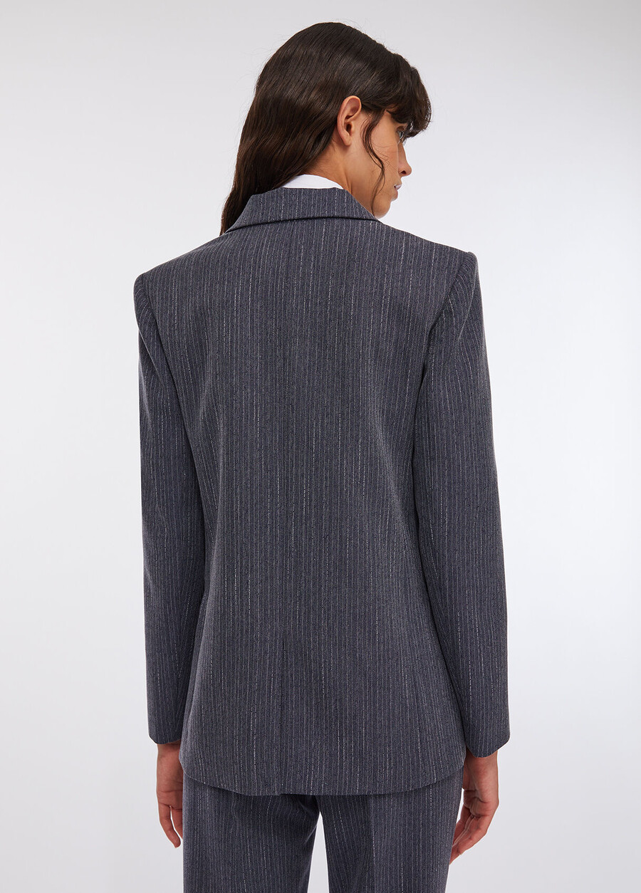 blazer in flanella gessata