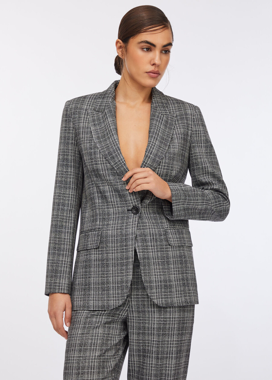 blazer glen plaid