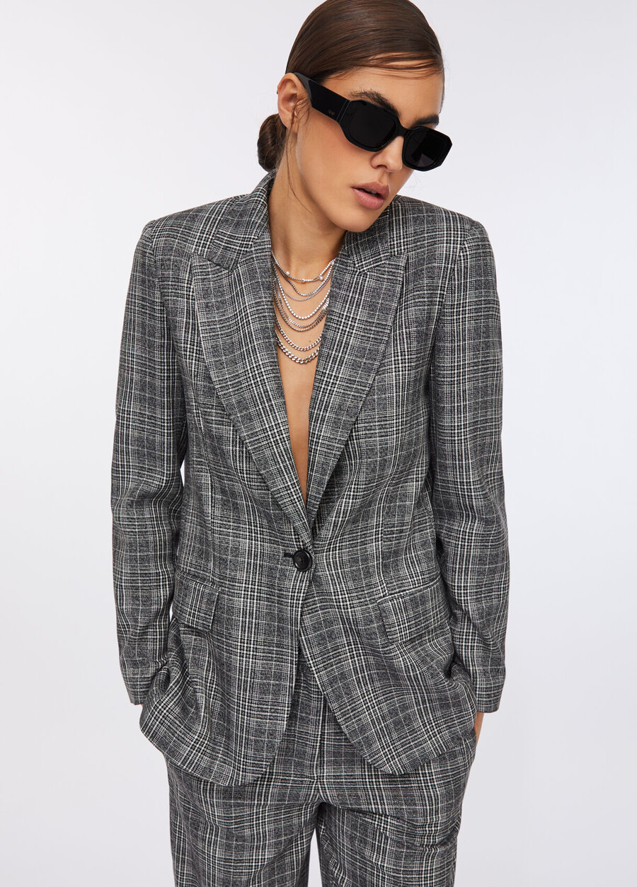 blazer glen plaid