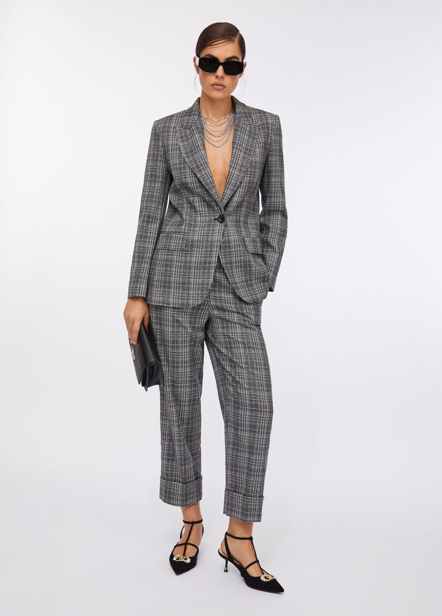 blazer glen plaid