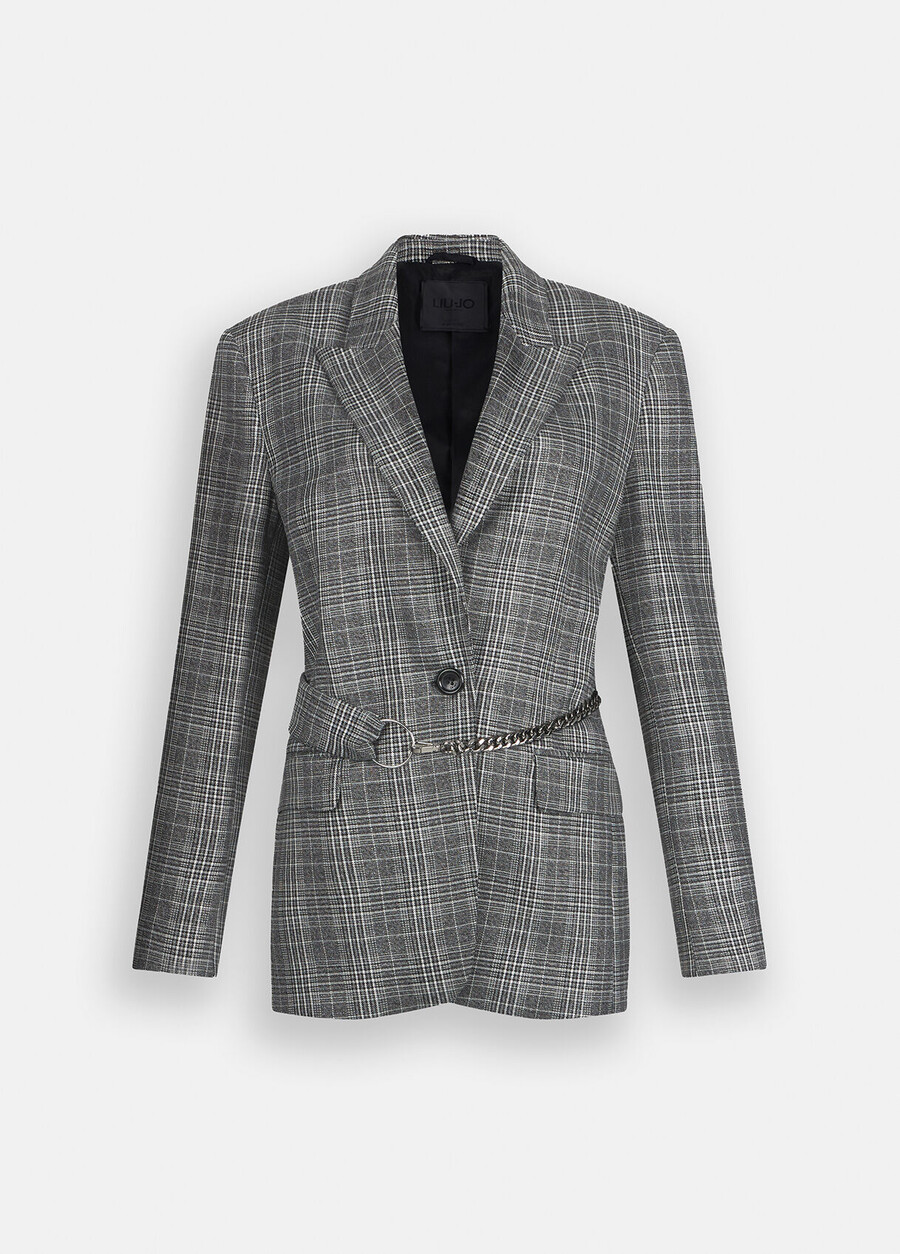 blazer glen plaid
