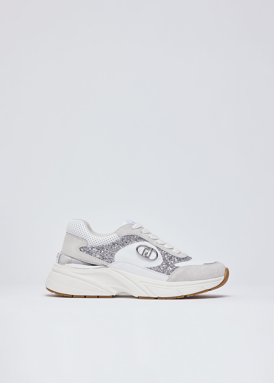 sneakers con dettagli glitterati