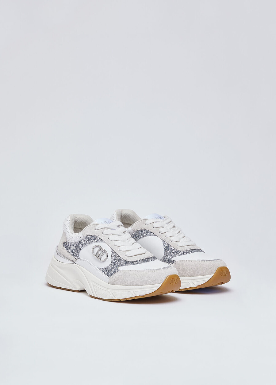 sneakers con dettagli glitterati