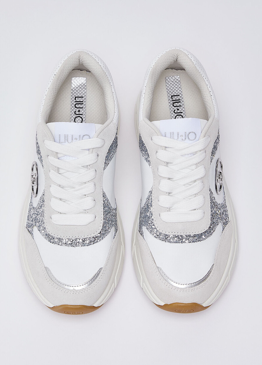sneakers con dettagli glitterati