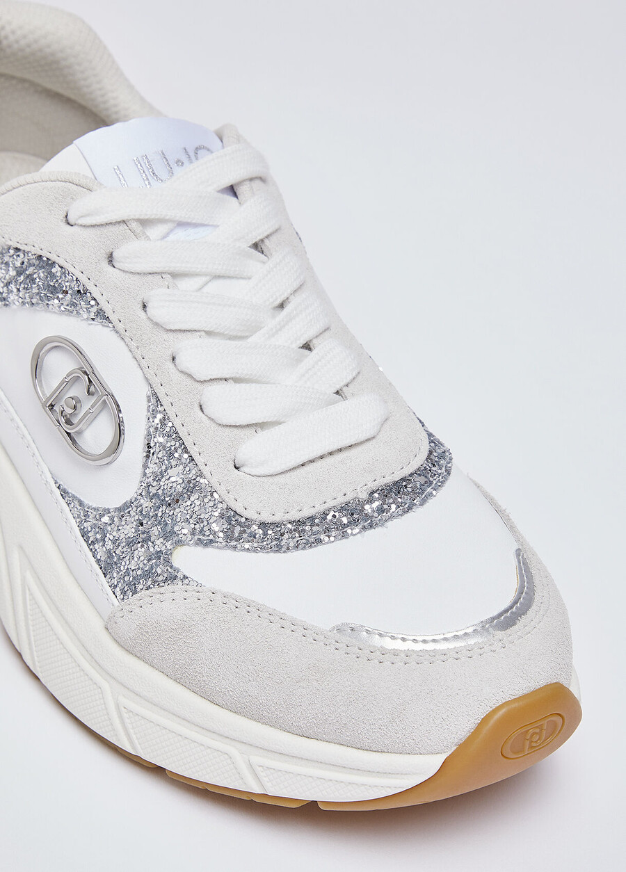 sneakers con dettagli glitterati
