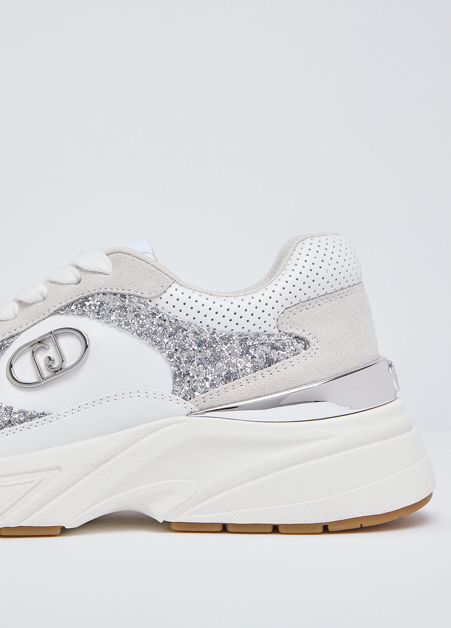 sneakers con dettagli glitterati