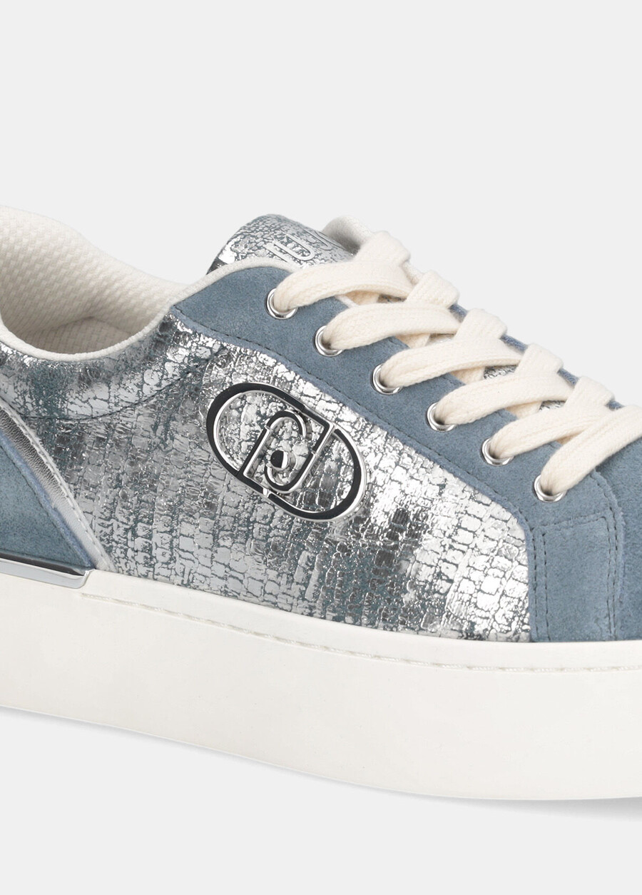 sneakers effetto crackle metallizzato