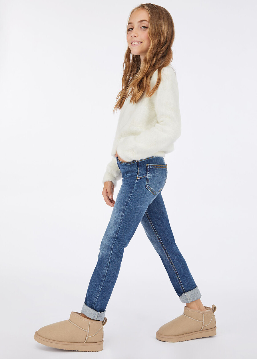 jeans in cotone a vita alta