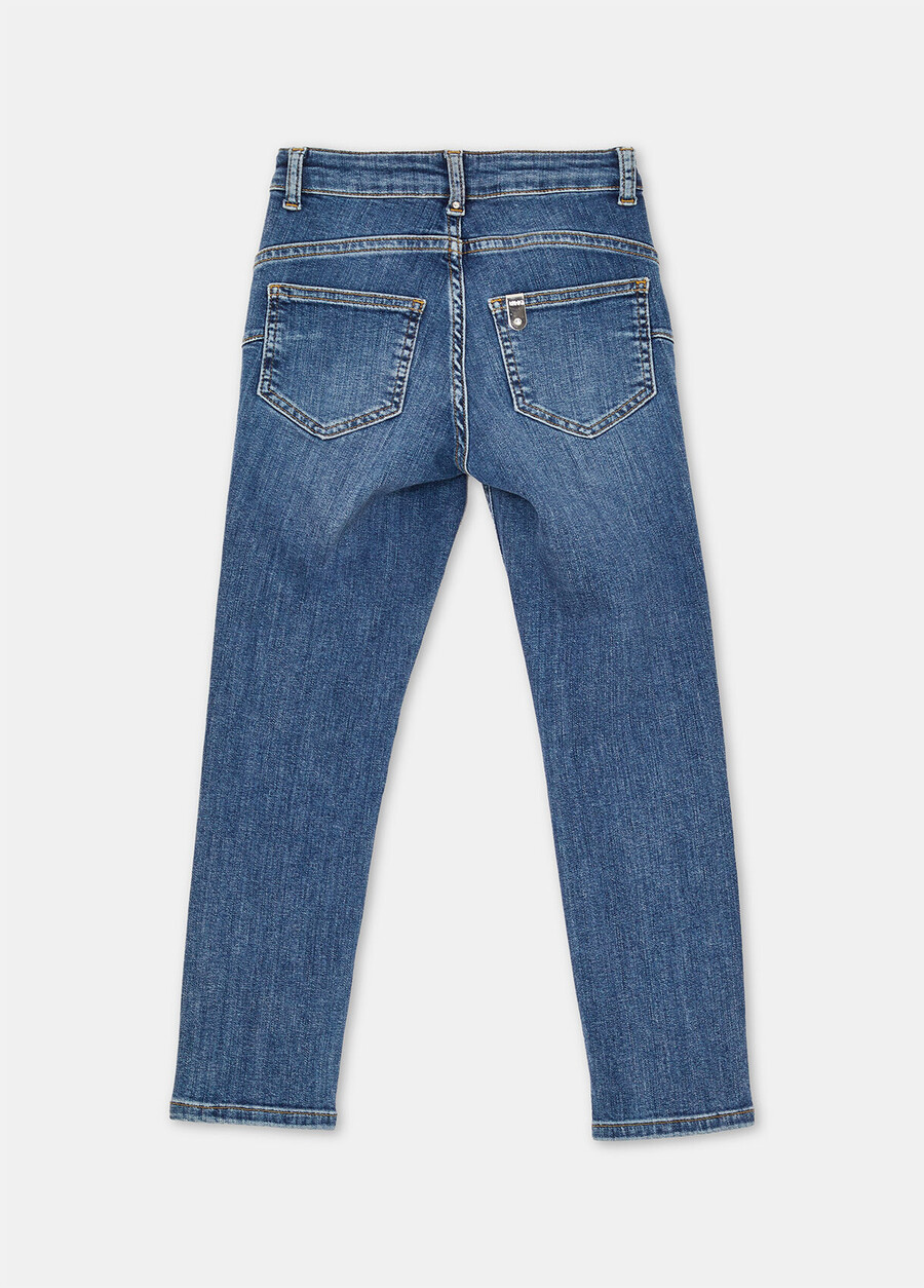 jeans in cotone a vita alta