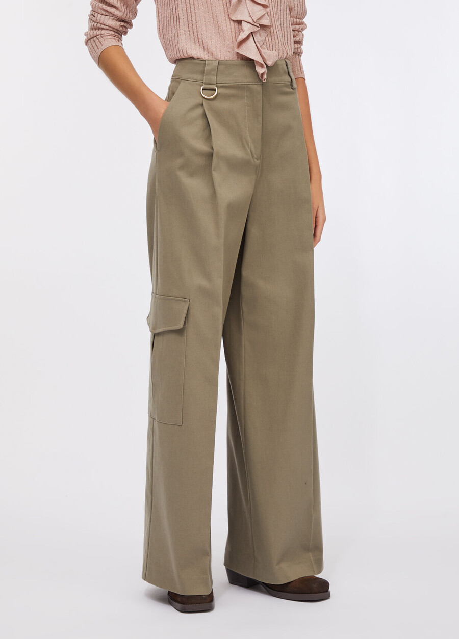 pantaloni cargo in cotone