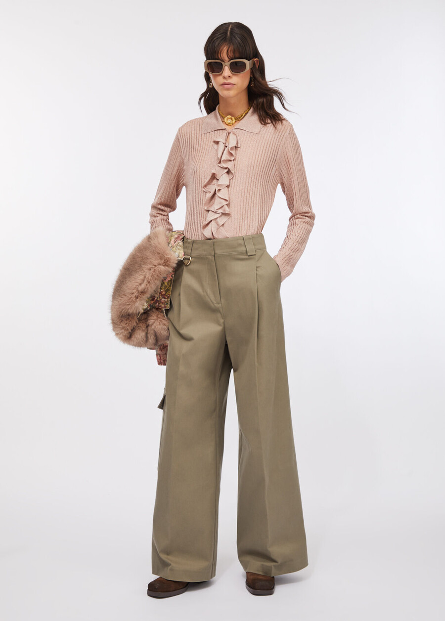 pantaloni cargo in cotone