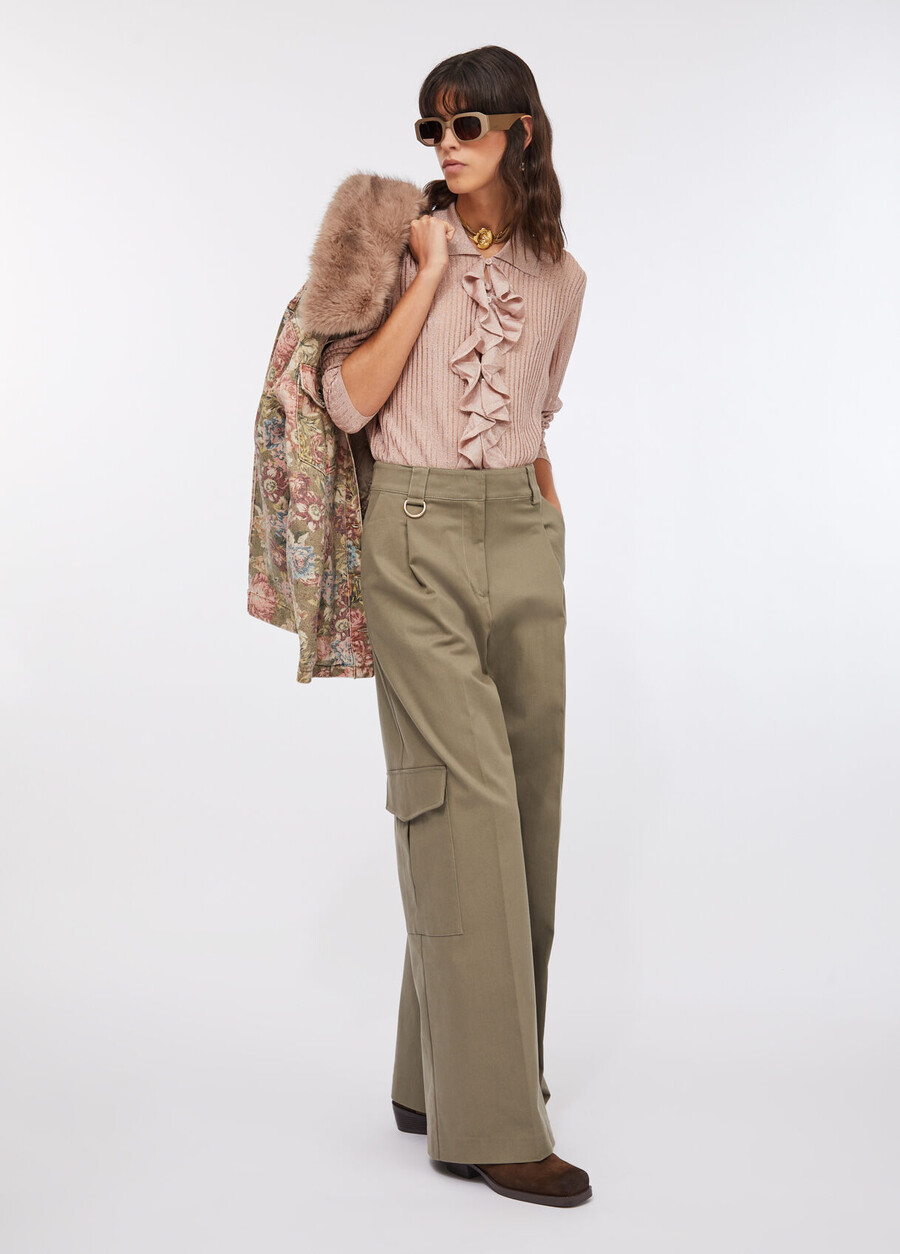 pantaloni cargo in cotone